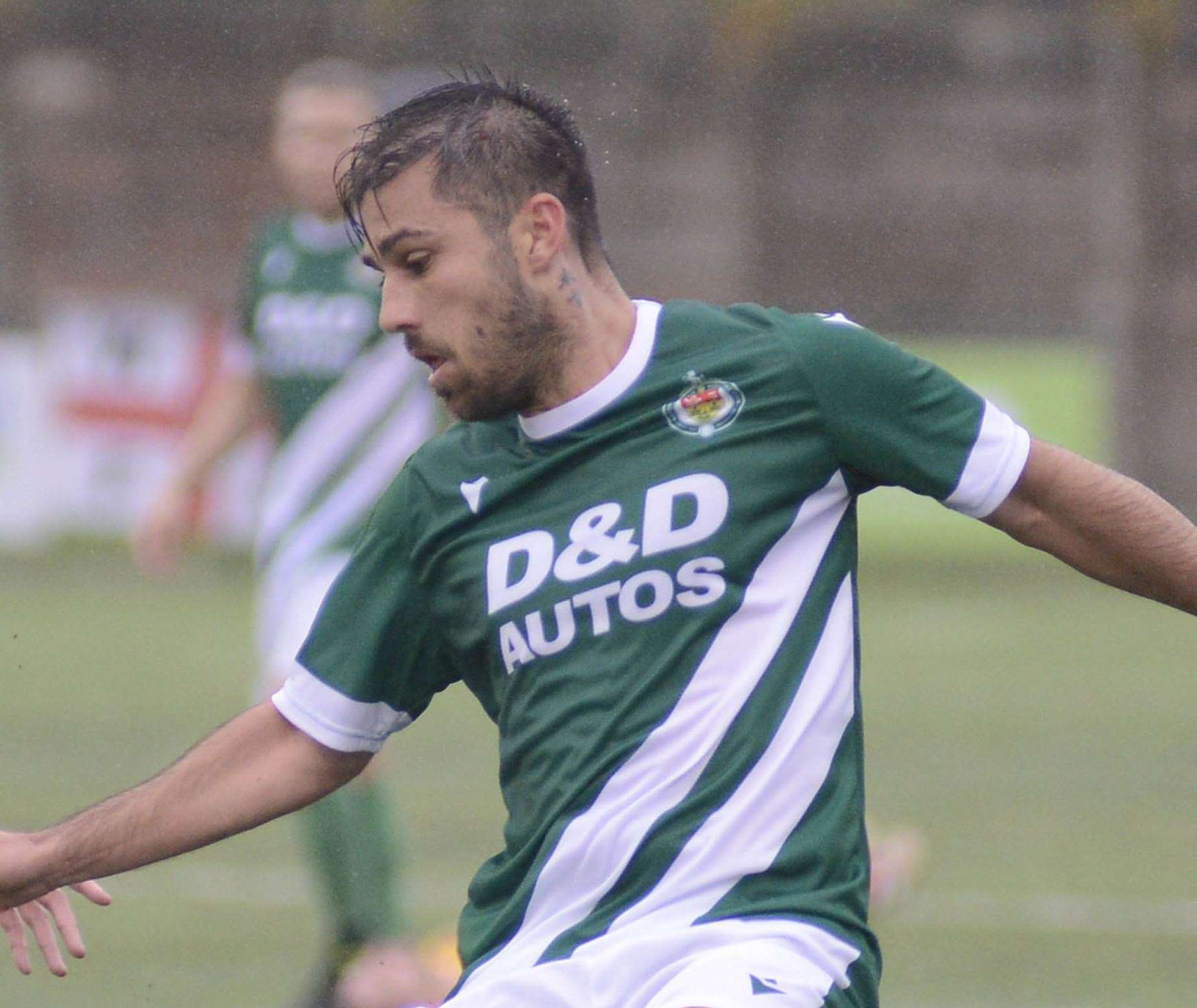 Ashford hat-trick man Aaron Condon Picture: Paul Amos