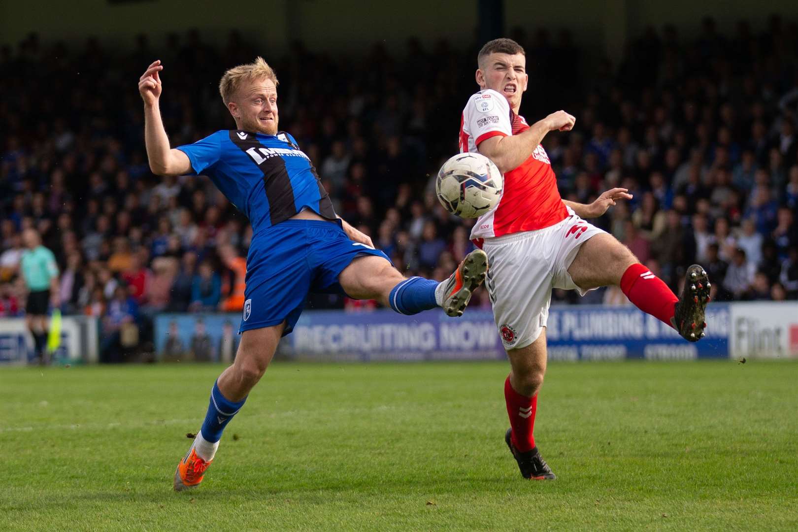 Ben Reeves in action for Gillingham against Fleetwood Town Picture: KPI