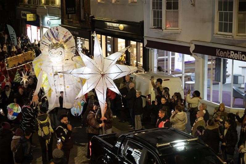 Hundreds of people attended the Canterbury Christmas light parade and switch-on this year. Picture: Jason Dodd