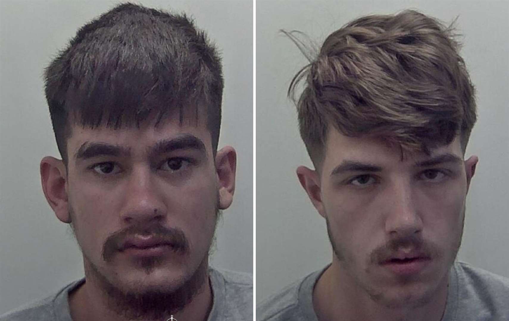 Lewis Whittington and Kenny Harmsworth were jailed at Canterbury Crown Court after ambushing their victim in public. Pictures: Kent Police