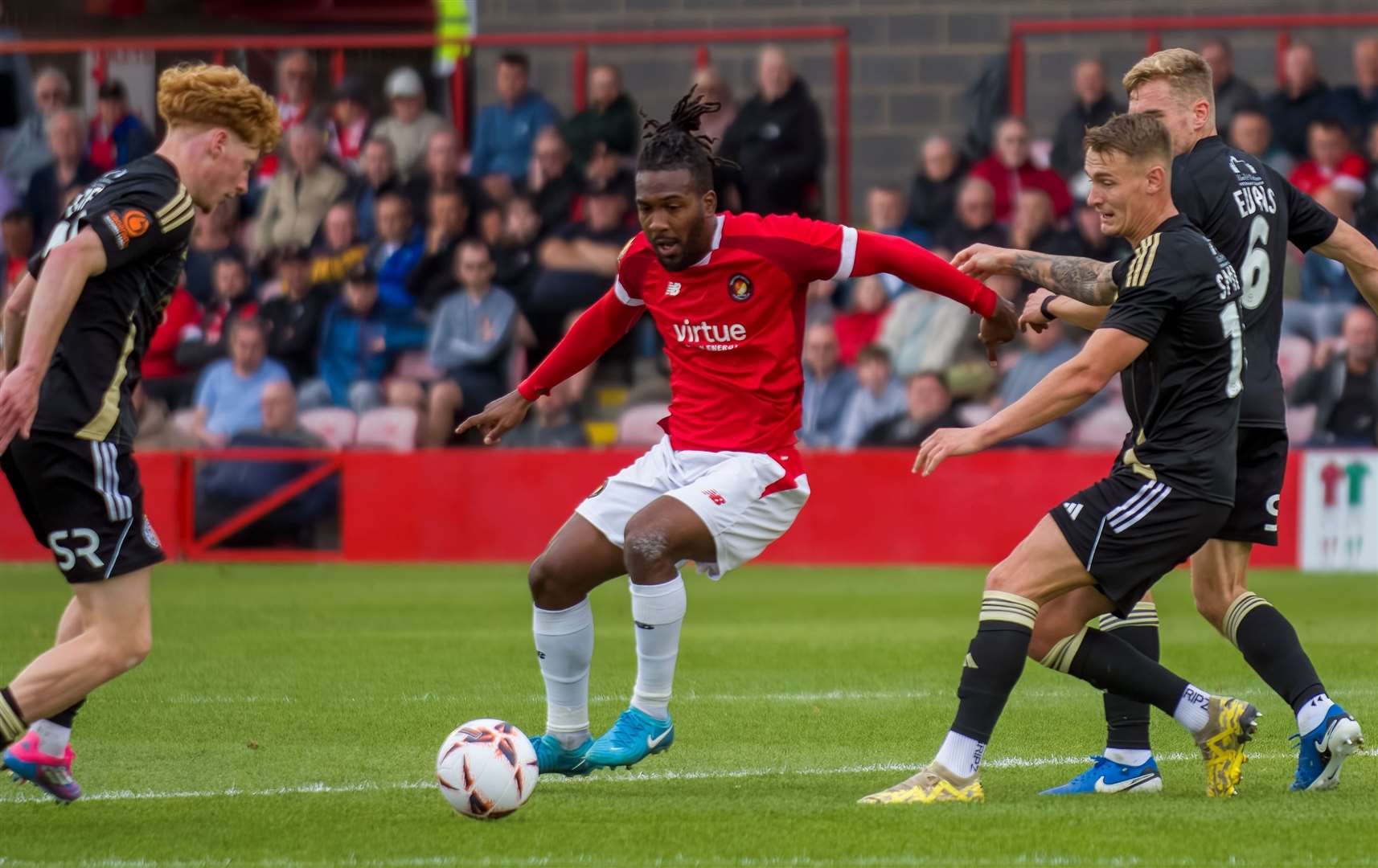 Dominic Poleon may miss Ebbsfleet United’s National League game with Solihull Moors with an international call-up a possibility. Picture: Ed Miller/EUFC