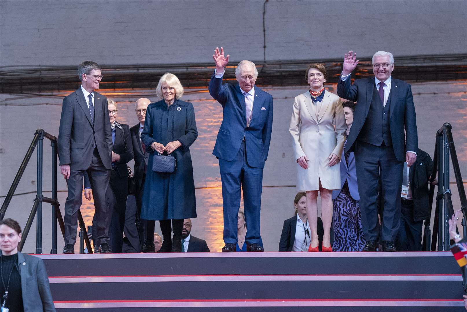 Charles and Camilla with German President Frank-Walter Steinmeier and First Lady Elke Budenbender during their state visit to Germany (Arthur Edwards/The Sun/PA)