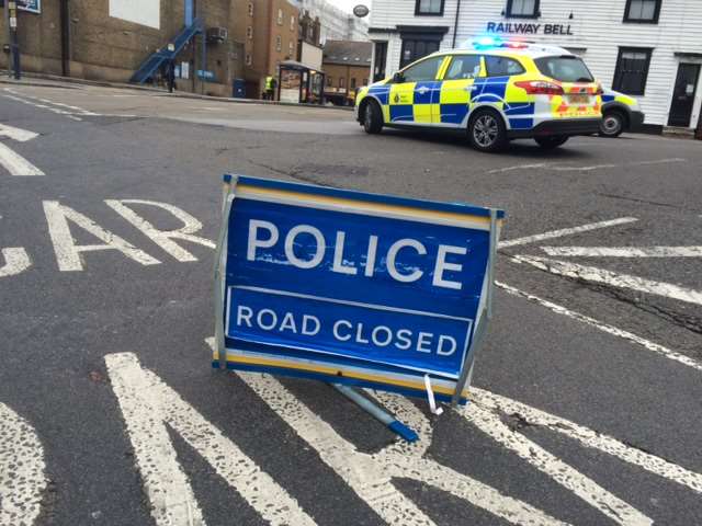 Clive Road and Thamesgate Shopping Centre car park have been cordoned off.