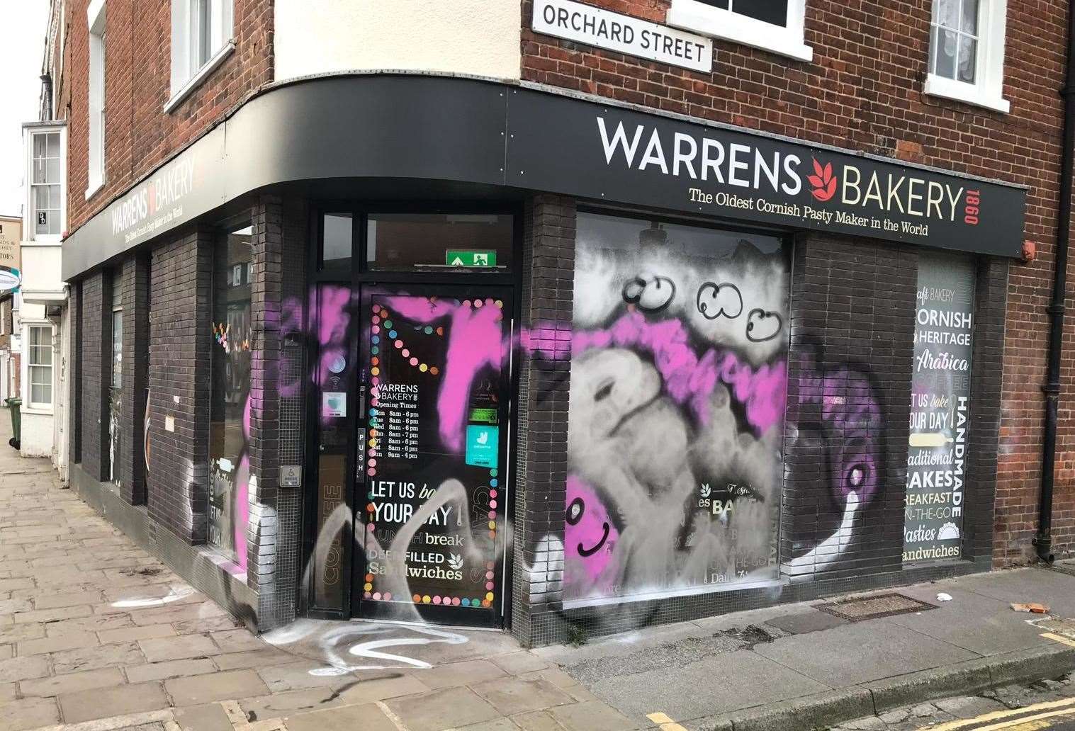 The graffiti at Warrens Bakery in St Dunstan's, Canterbury (15489155)