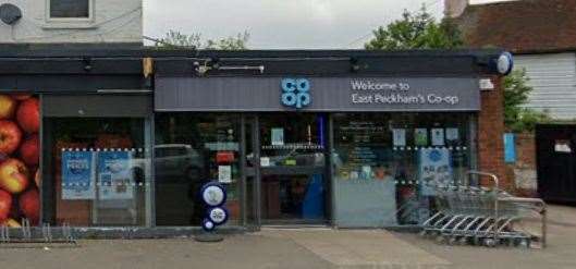 The burglar broke into the Co-op in Pound Lane, East Peckham, Tonbridge