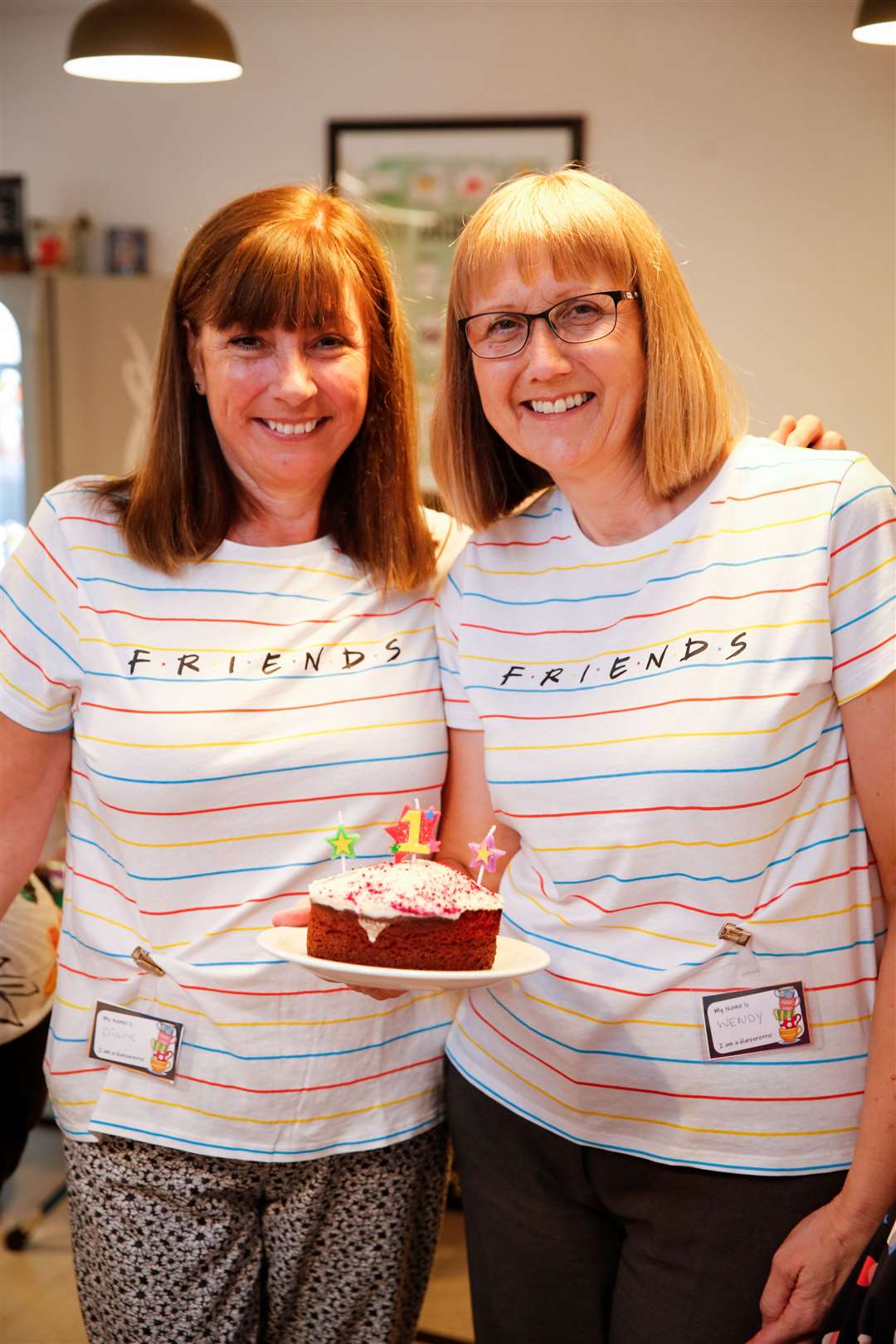 Diane Bromley and Wendy Pfeiffer of West Kent Befriending Service with their birthday cake. Picture: Matthew Walker