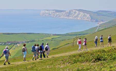 Walking is popular among visitors to the Isle of Wight