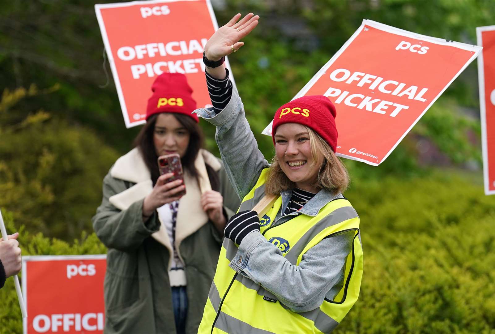 The union said the striking workers are ‘defending public services’ (Andrew Milligan/PA)