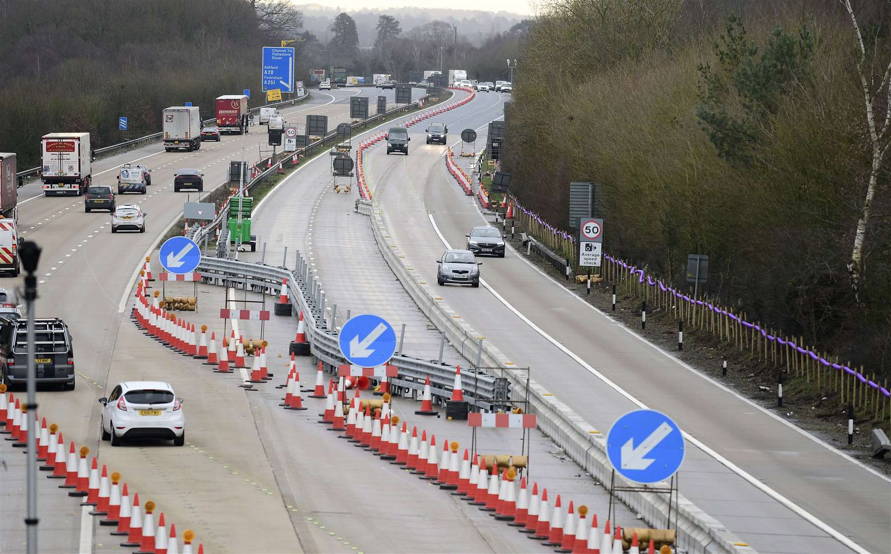 Operation Brock on the M20 at junction 9. Picture: Barry Goodwin