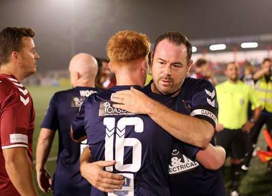 Former EastEnders actor Danny Dyer played in a Chatham FC charity match