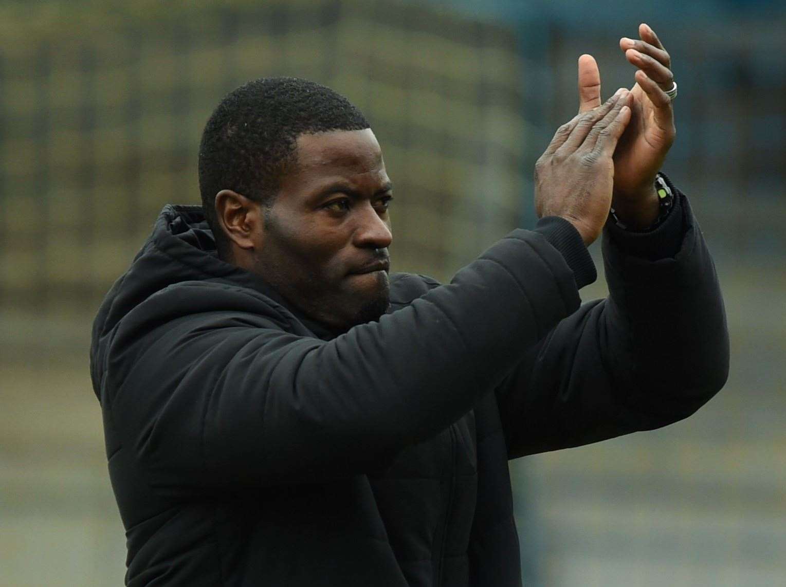 Maidstone United caretaker boss George Elokobi. Picture: Steve Terrell