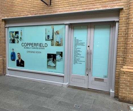 Copperfield men's clothing shop set to open in Marlowe Arcade, Canterbury