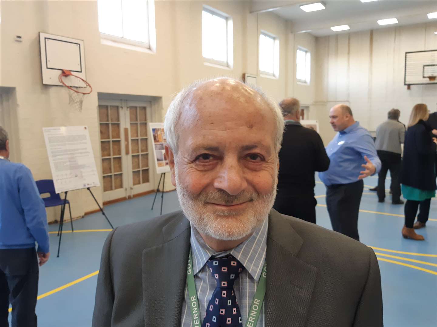 School governor Les Craggs at the exhibition