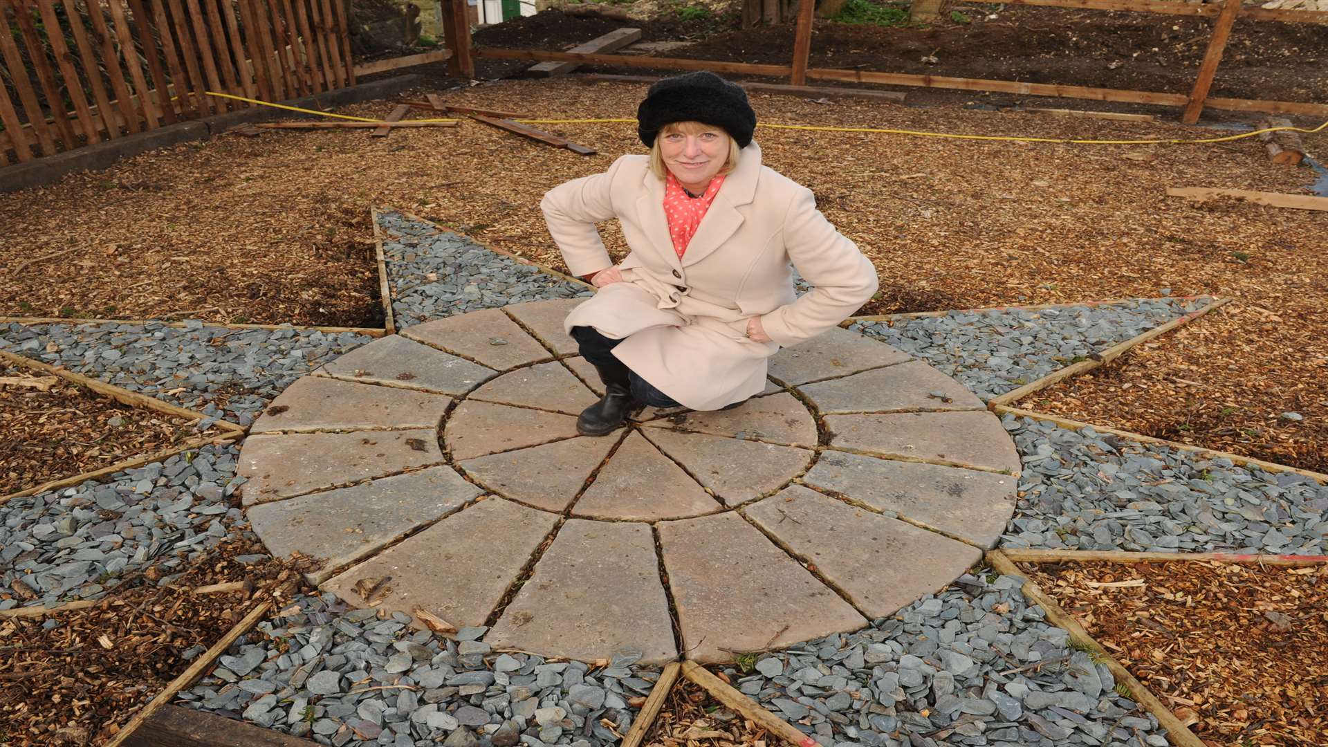 Sally Howells at the memorial garden