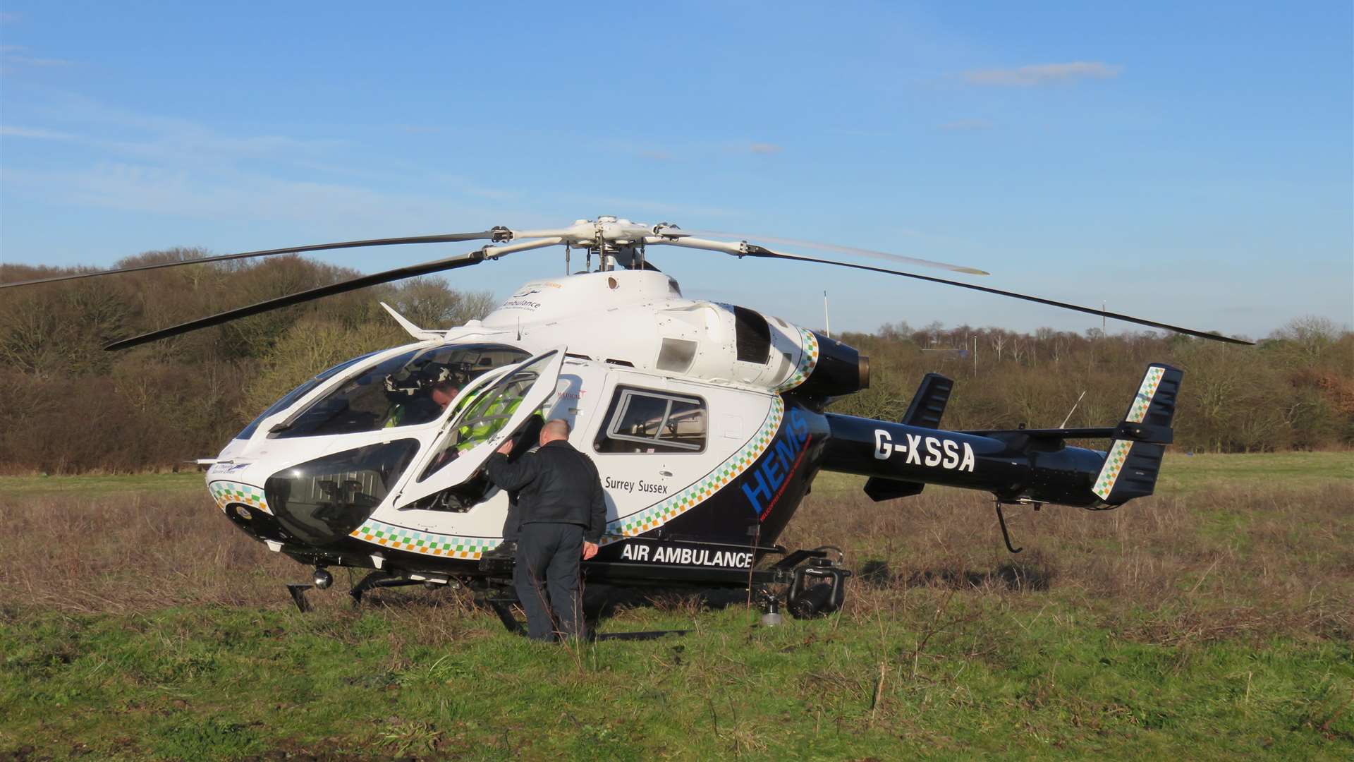 The air ambulance was called to the incident. Stock picture