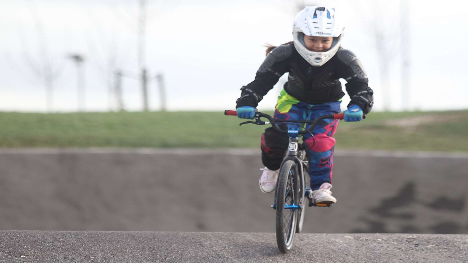 The cafe will open at Cyclopark where young Teagan Jacobs is pictured. Picture: John Westhrop