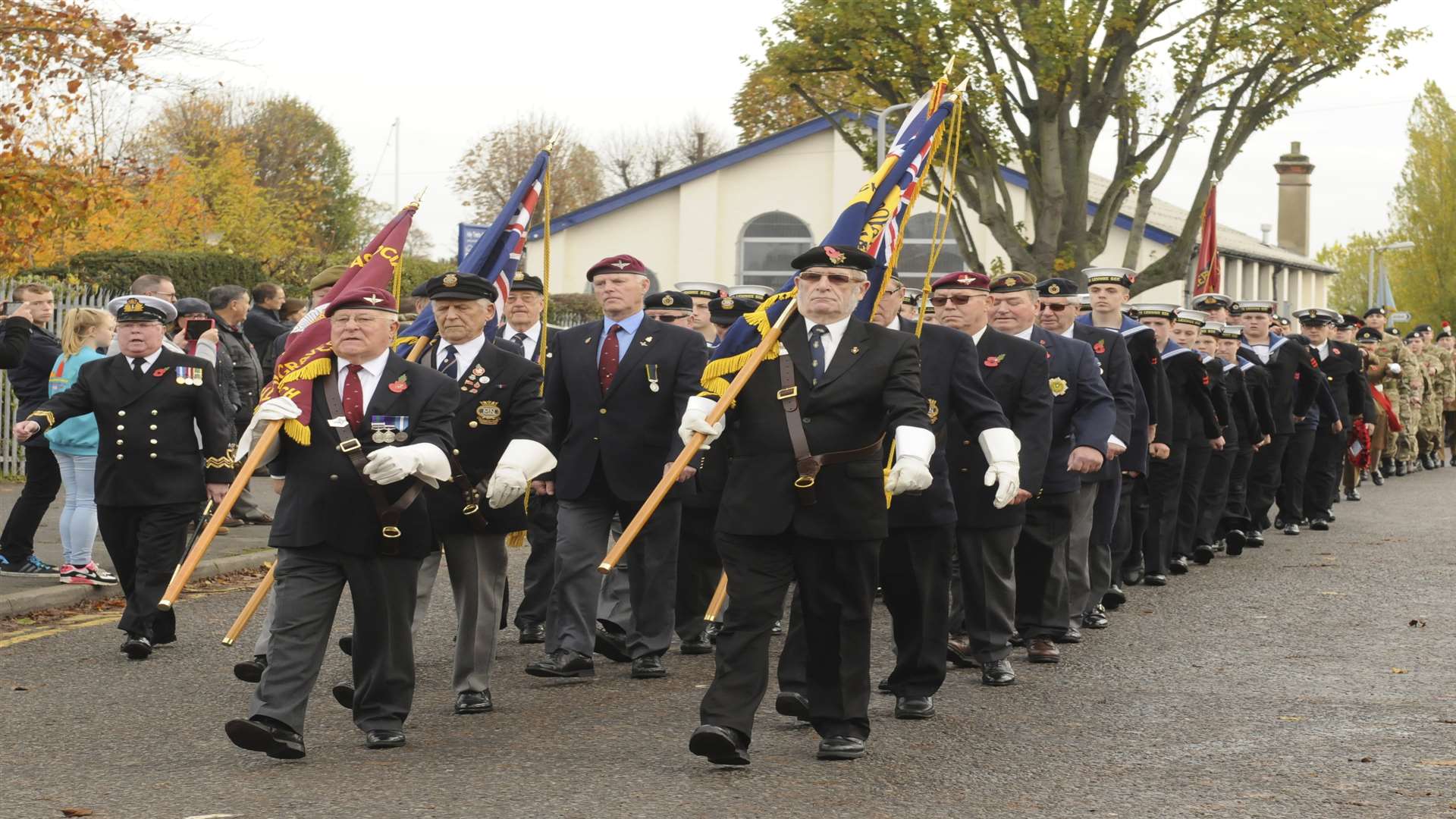 2015: Parade leaving from Trinity Road, service at Windmill Hill, Gravesend.