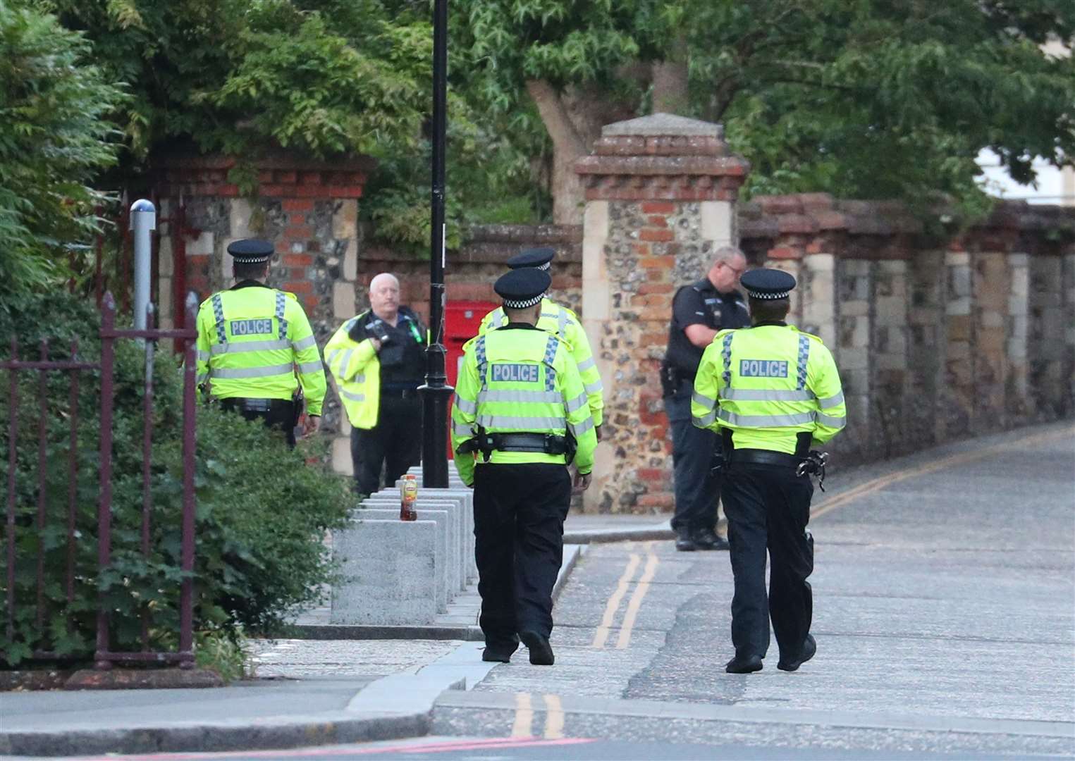 Police on the scene at Forbury Gardens in Reading town centre (Steve Parsons/PA)