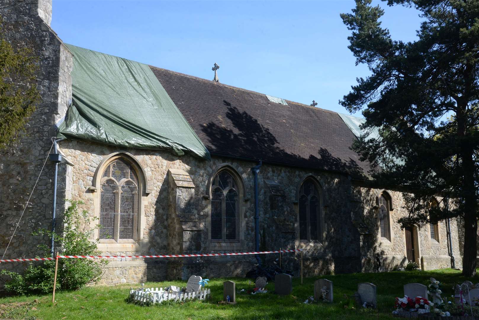 All Saints Church, Whitstable suffered damage to its roof