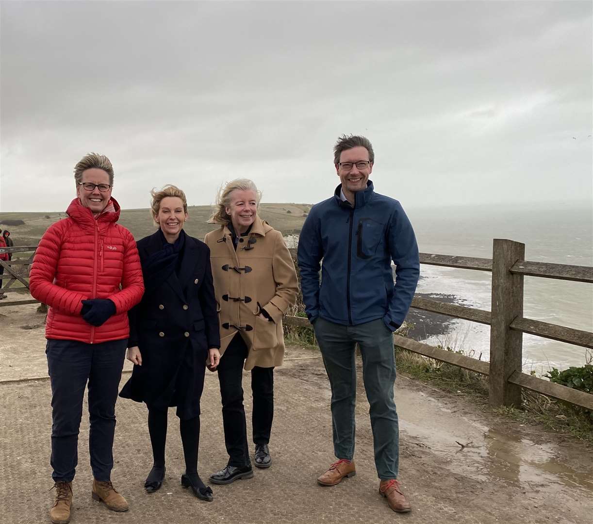 Natalie Elphicke on a visit to the White Cliffs. Picture: the office of Natalie Elphicke MP