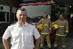 Medway Fire Station Commander Jim Ramsden with some of his crew.