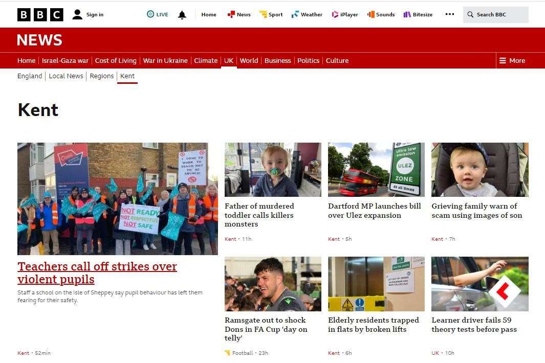 The BBC Kent website