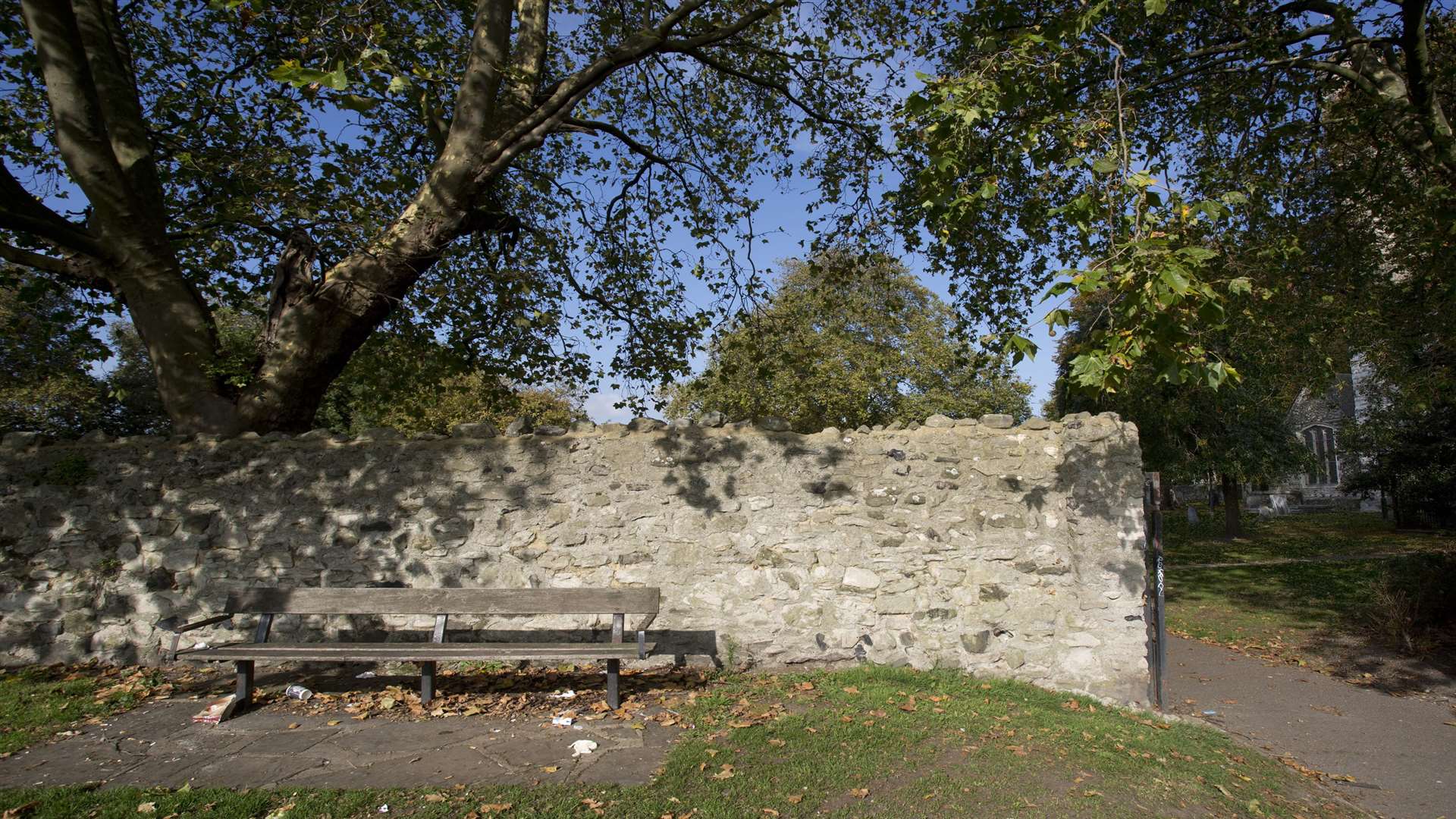 The churchyard where Mr Whitworth was found dead. Picture: SWNS.