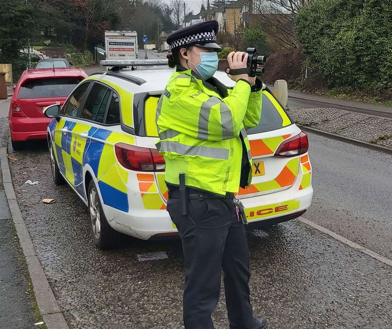 Five speeding tickets were issued by police in Rochester and Chatham during the day of action. Picture: Kent Police