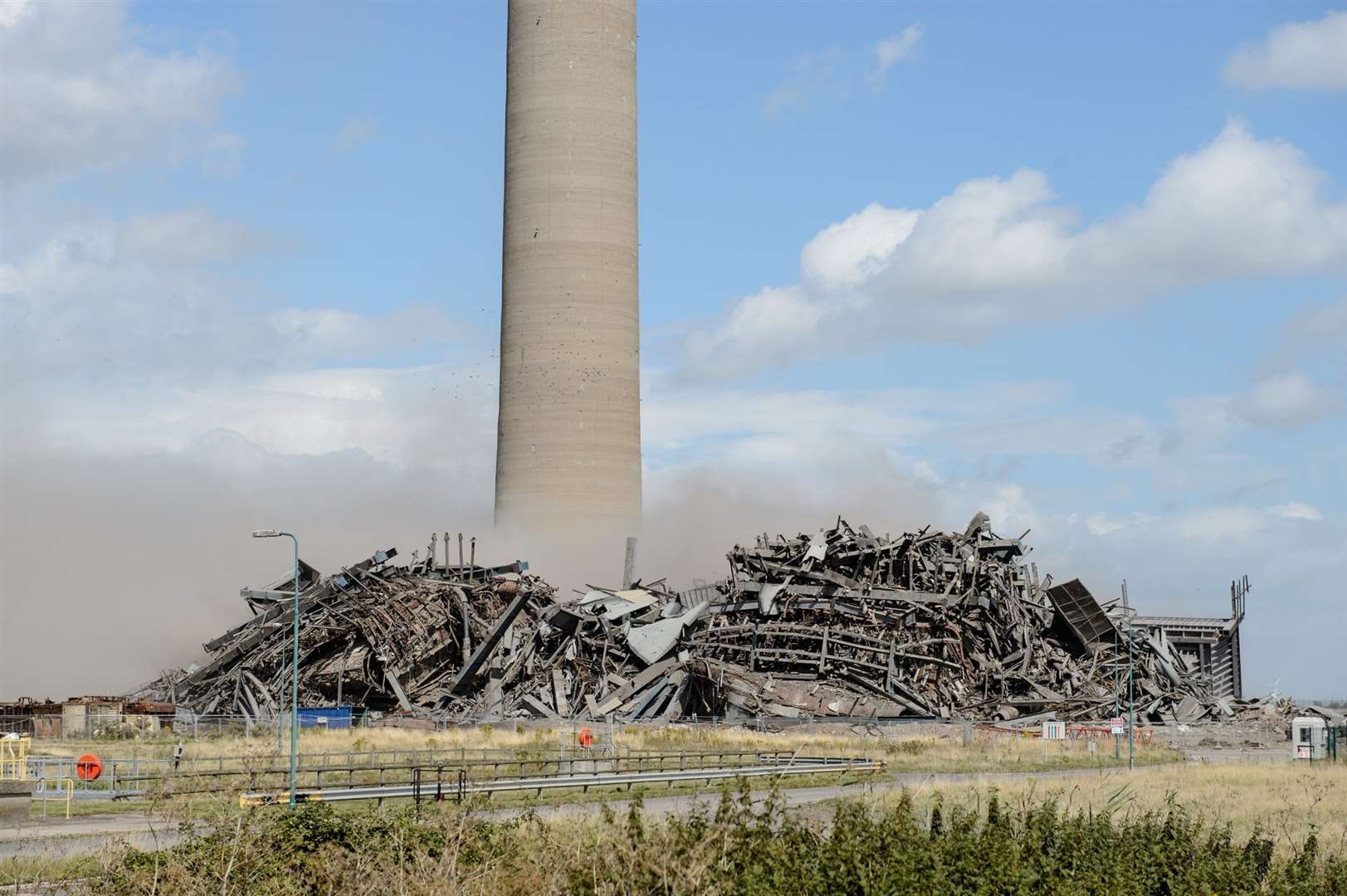 The demolition of the boiler houses at Kingsnorth power station in July, carried out by Brown and Mason