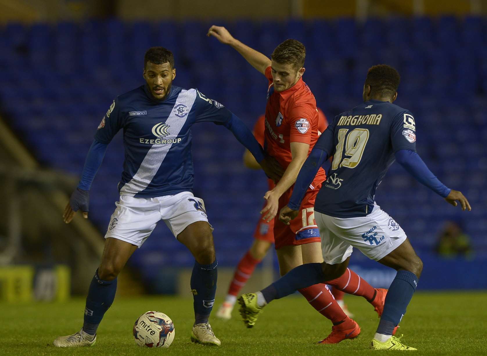 Rory Donnelly in action for the Gills in last season's League Cup game at Birmingham Picture: Barry Goodwin