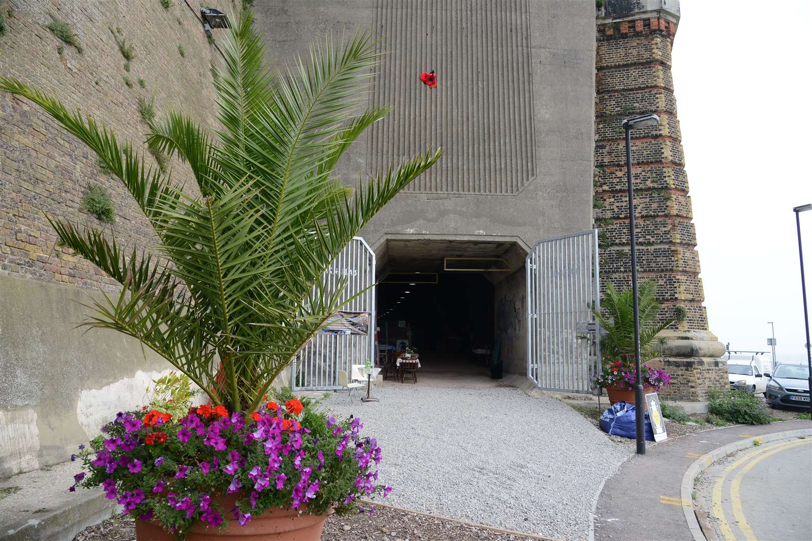 A stage was being erected outside the tunnels entrance for the Second World War day to mark the opening in 1939