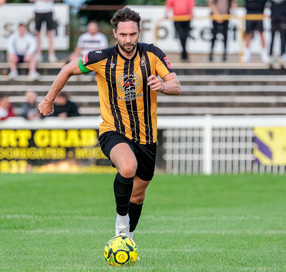 Folkestone captain Dean Rance - battled through illness against Whitehawk. Picture: Helen Cooper