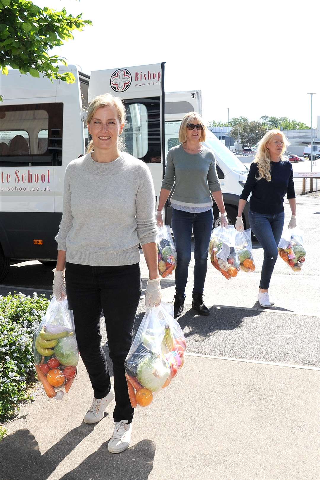 The Countess of Wessex volunteering with the group Nourish our Nurses (Ashford and St Peter’s Hospitals NHS Foundation Trust/PA)