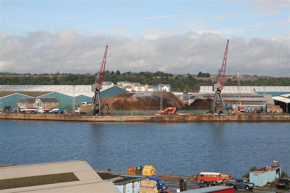 The pile of wood chippings which caused a stink in 2012