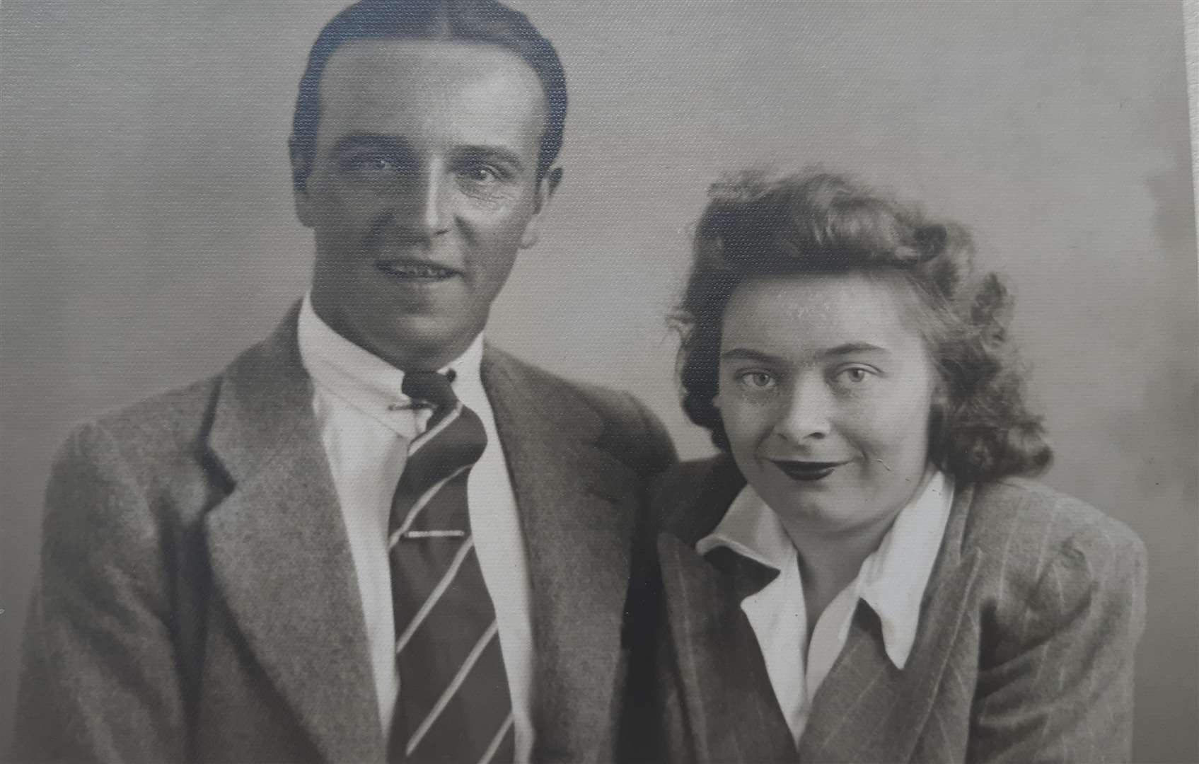 Joan Thompson with her late husband George