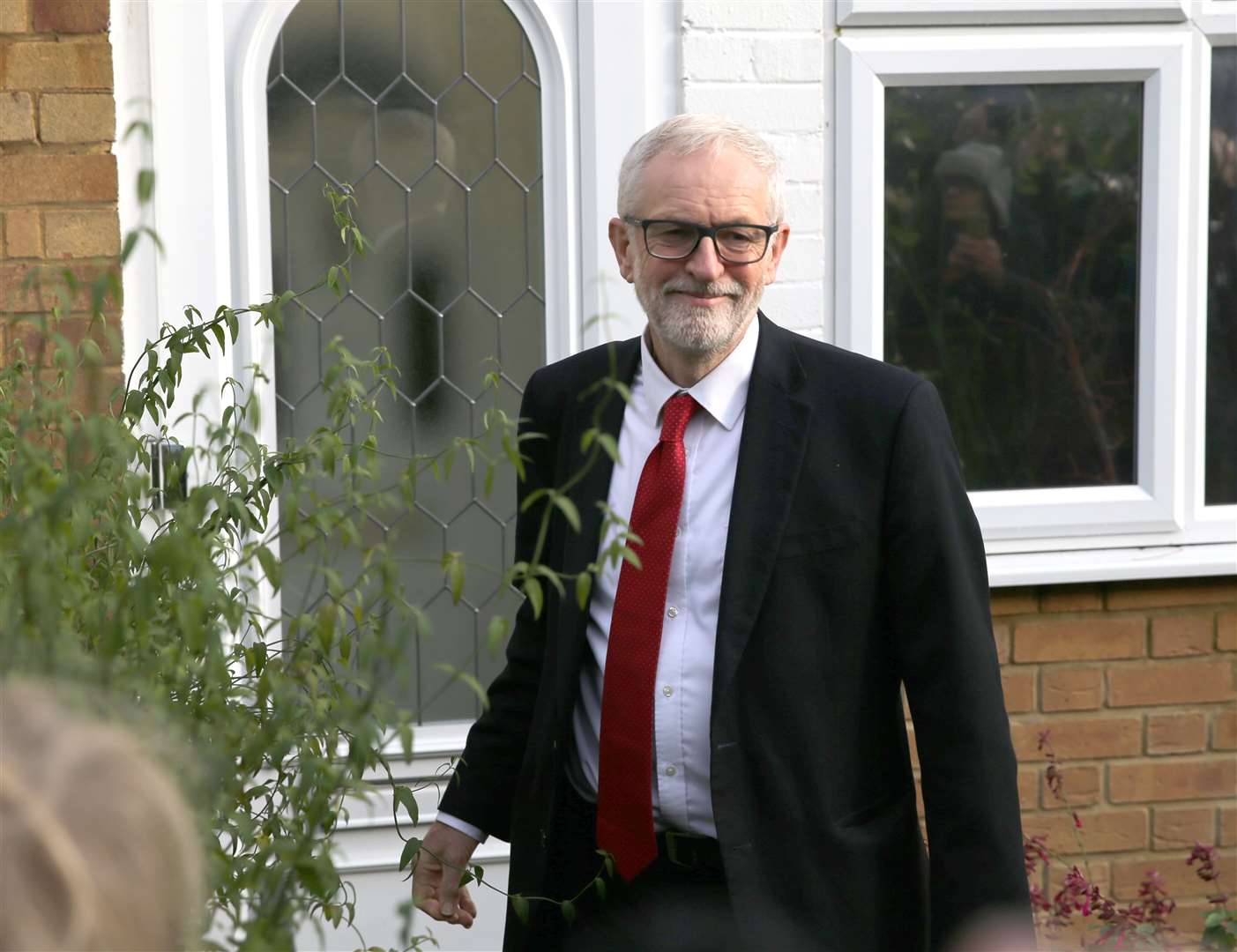 Labour Party leader Jeremy Corbyn leaves his home in Islington after the Conservative Party was returned to power (Isabel Infantes/PA)