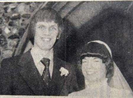 Colin and Lynn Dixon pictured on their wedding day in 1979