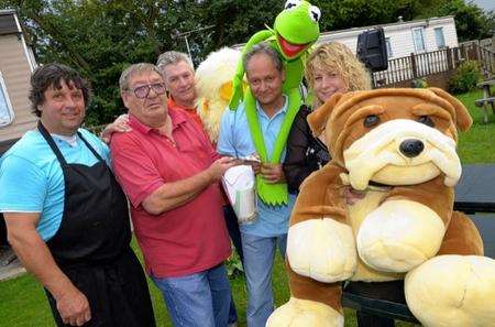 Mario Zborowski, Fred Cozens, Peter Summers, Michael Jones and Teresa Summers, with things for naming or auctioning.