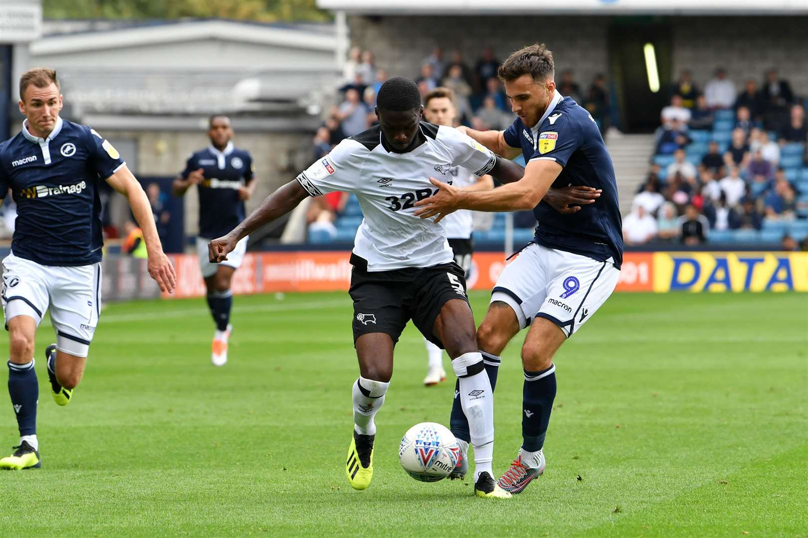 Former Gravesend Grammar student Fikayo Tomori in action for Derby. Picture: Keith Gillard