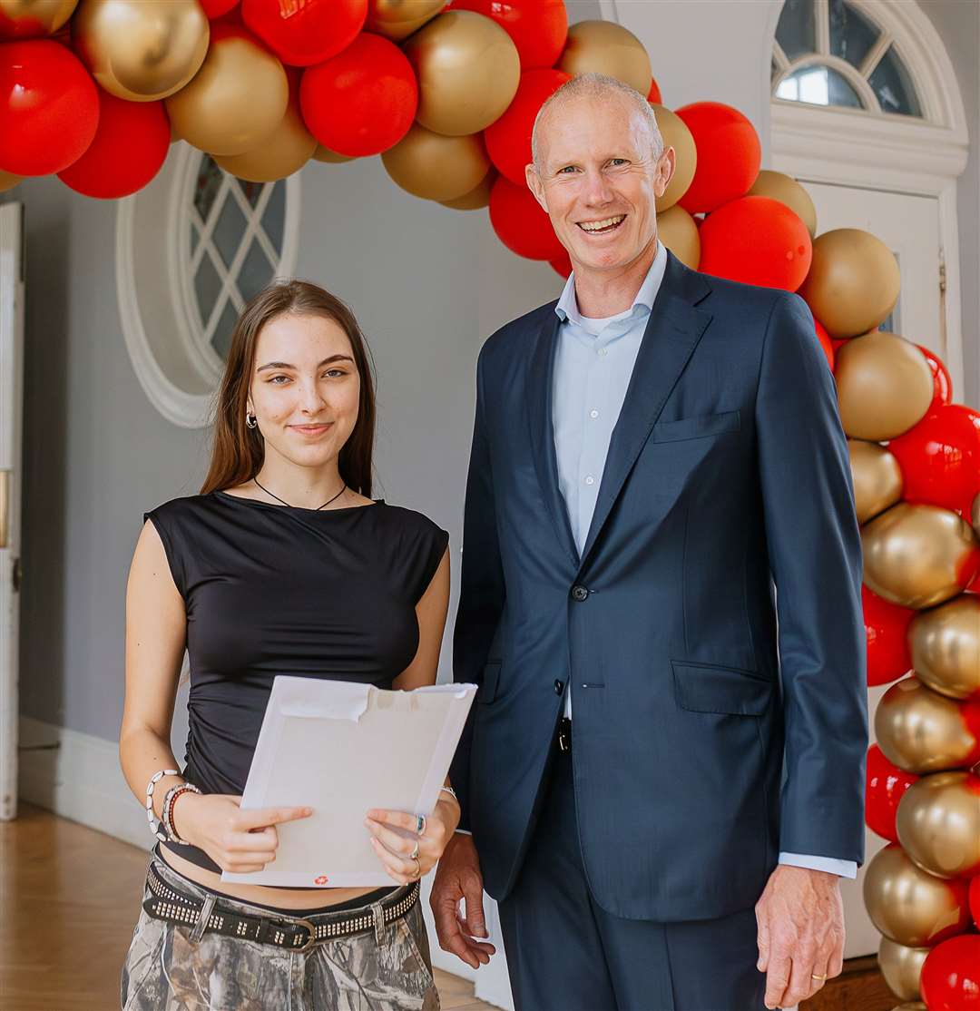 Alina with Radnor House headteacher David Paton