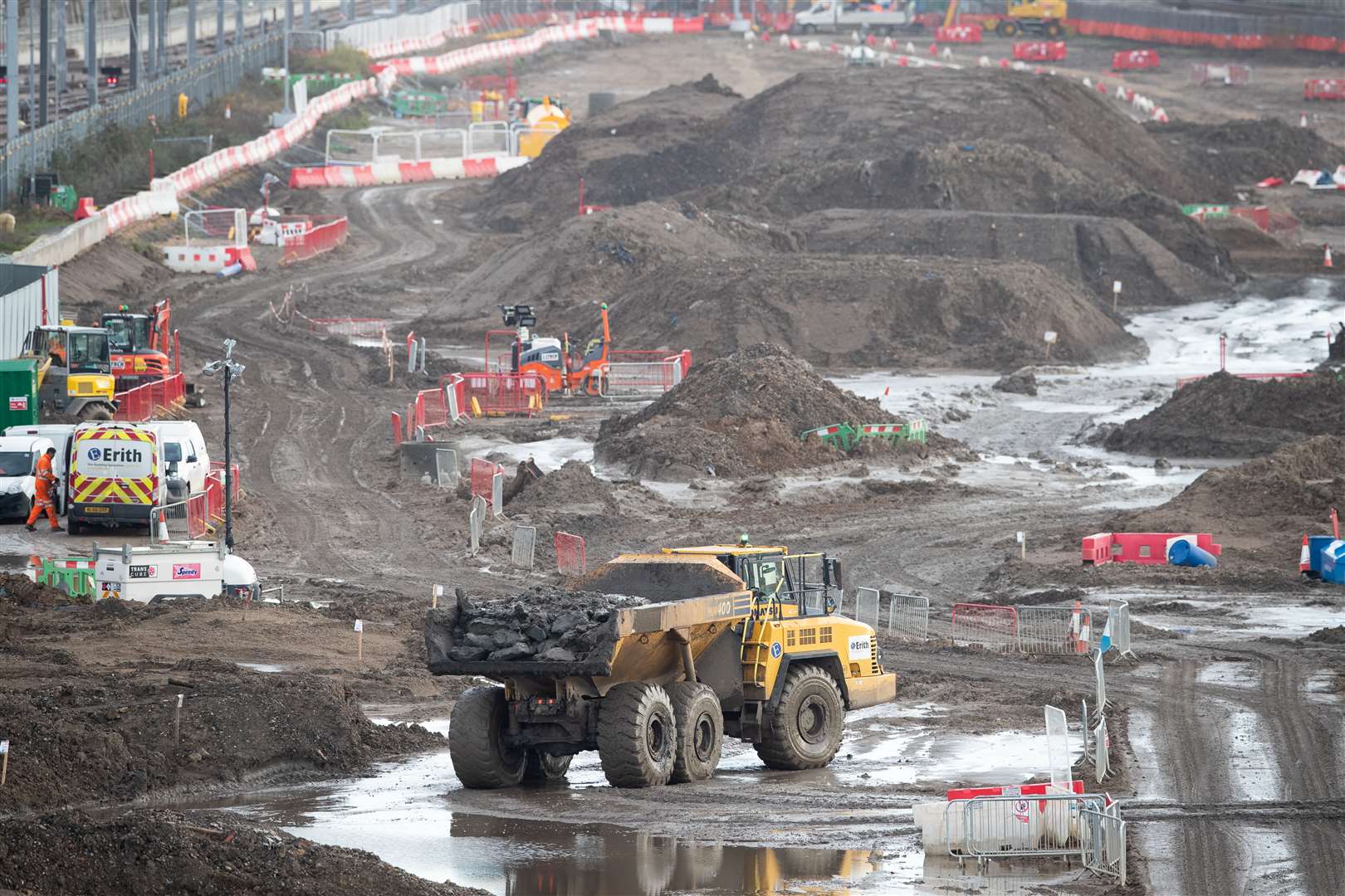 Early construction work at Old Oak Common, in west London(Aaron Chown/PA