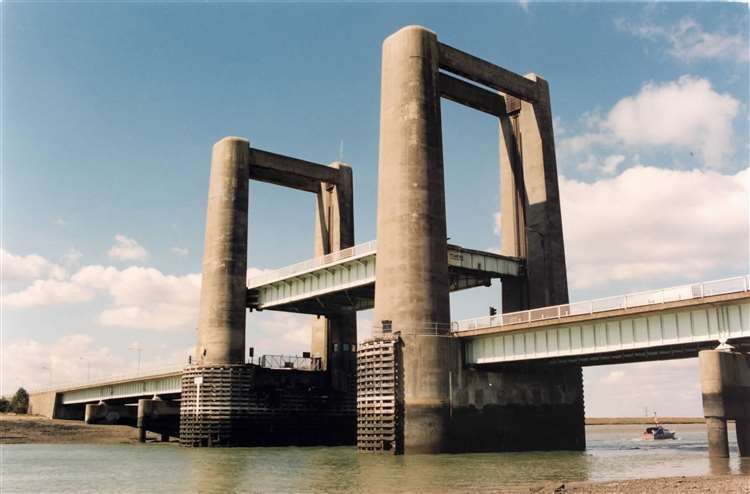 Kingsferry Bridge pictured in 1995