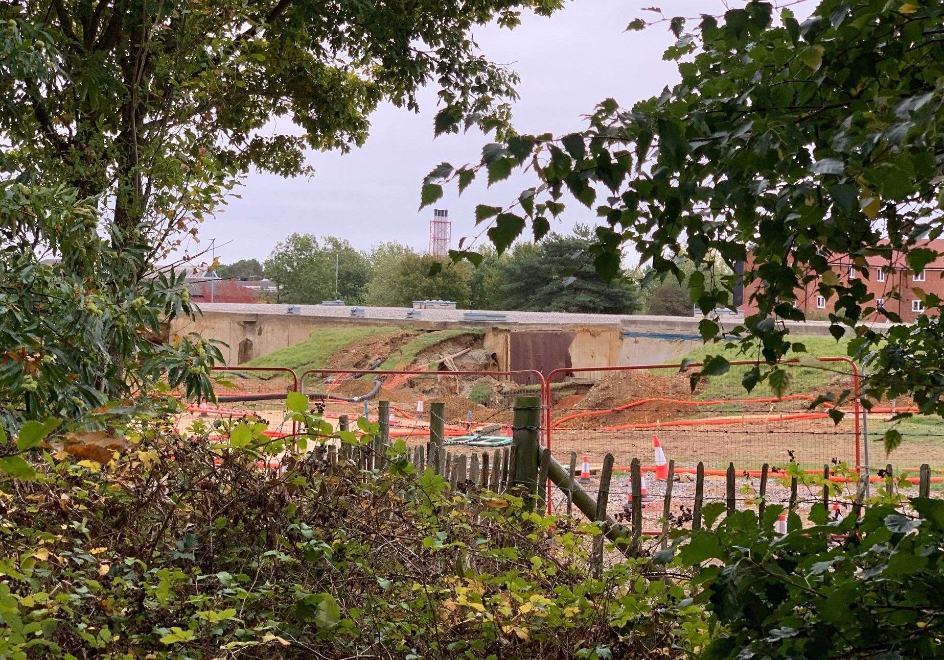 Sinkholes appeared in Barming near Maidstone, in September