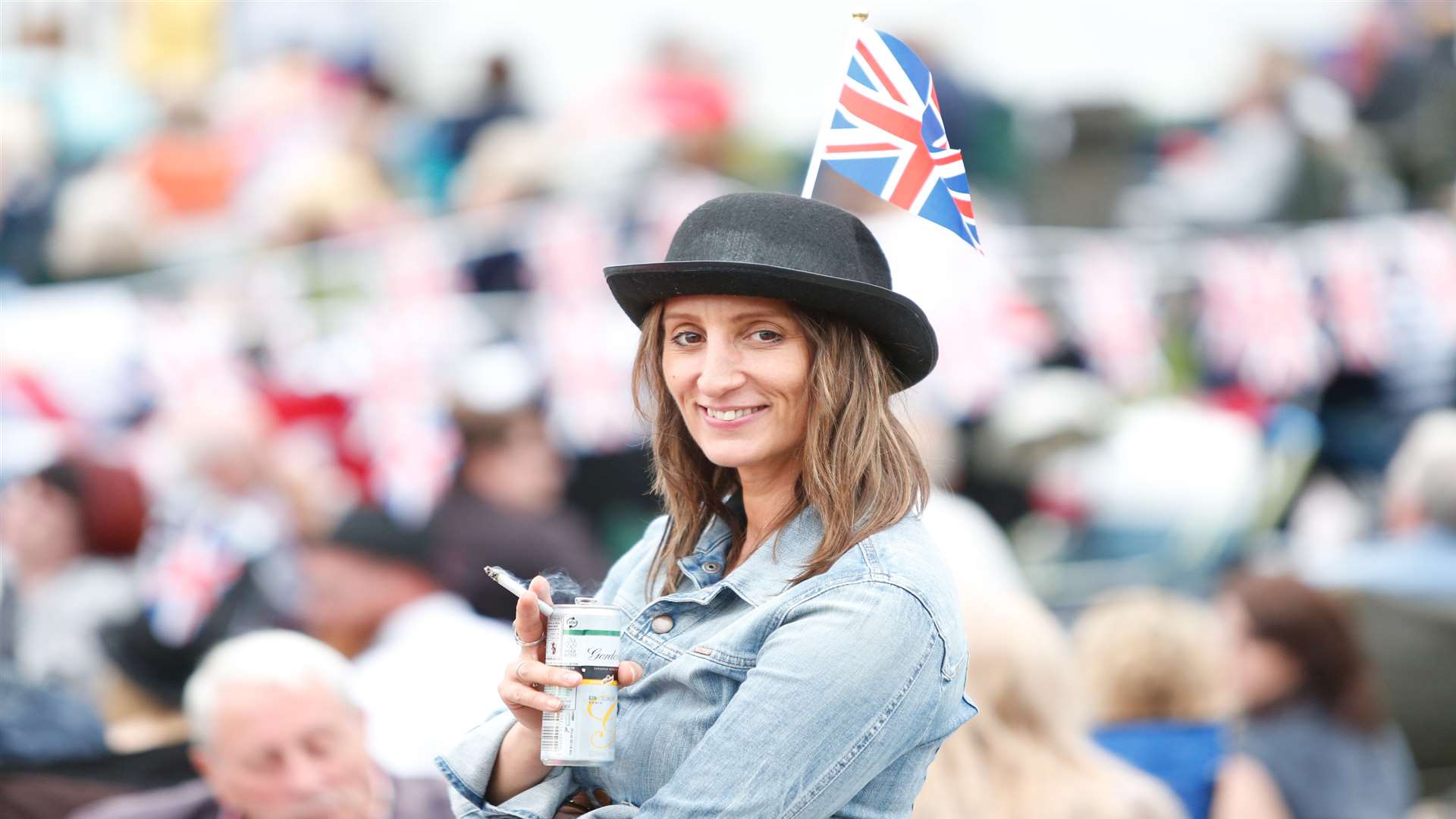 Patriotic dress at Leeds Castle. Picture: Matthew Walker