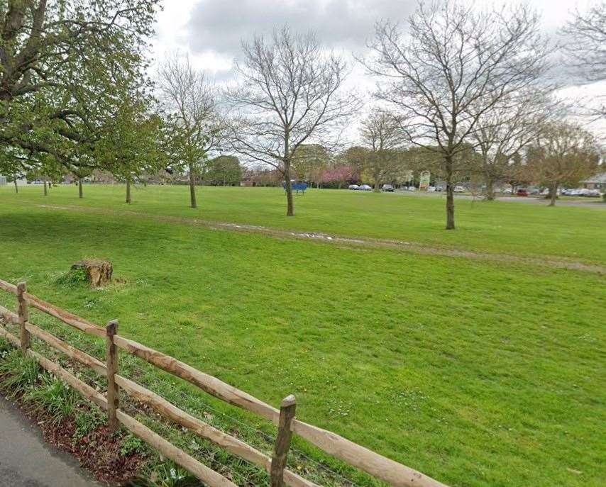 The woman was knocked over in Victoria Park in Deal