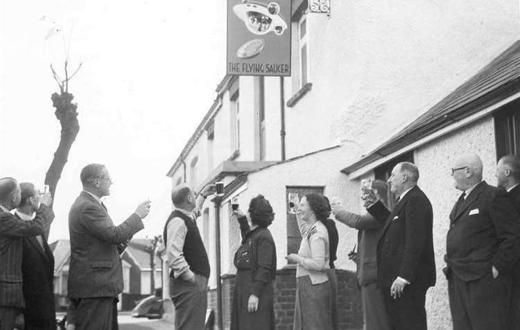 The opening of The Flying Saucer in 1951. Photo: Images of Medway