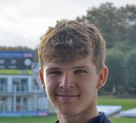 Jaydn Denly - the teenage all-rounder made his first-class Kent debut in their County Championship Division 1 clash against Essex. Picture: Kent Cricket