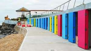 It was hoped the firing range could be transformed with concrete beach huts, like these at Milford-on-Sea Picture: Martin Gardner