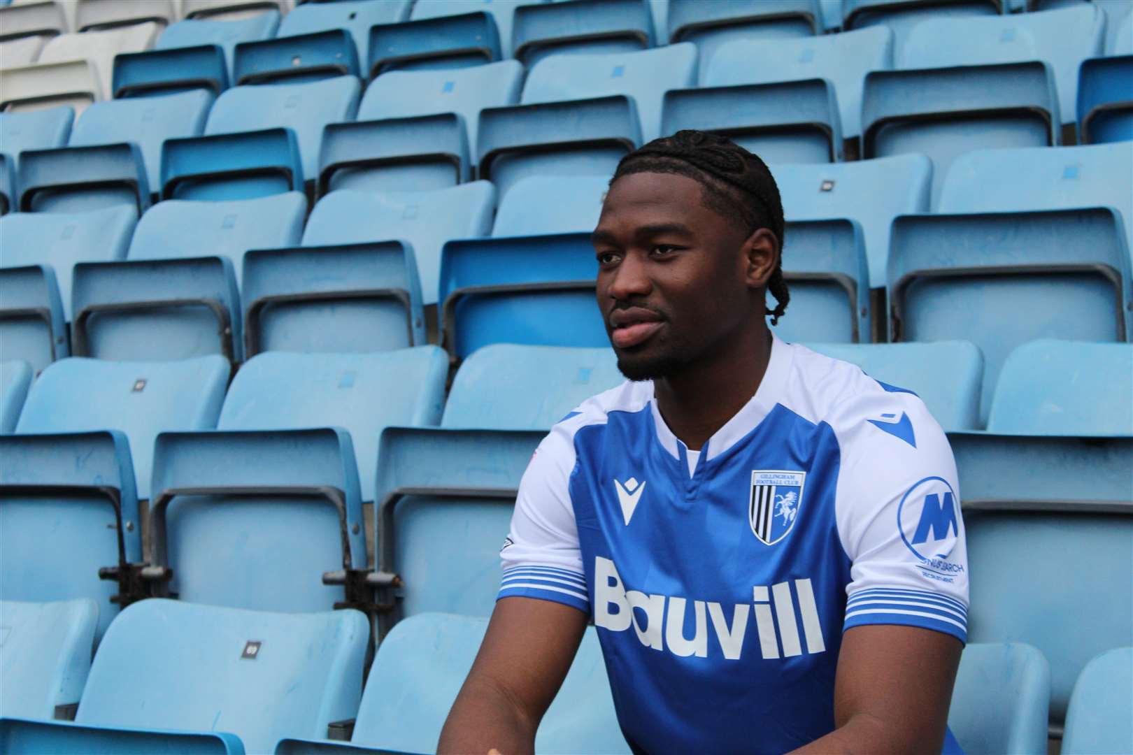 Gillingham's new signing Nelson Khumbeni has signed a deal until the summer of 2027 Picture: GFC