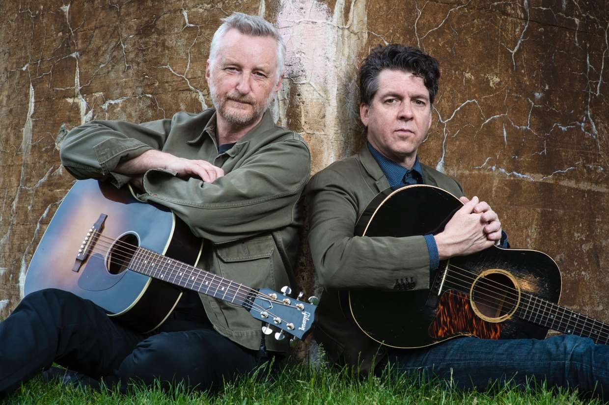 Billy and Joe with their guitars